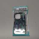 Case for iPhone 14 Pro,Green Mosaic Glass Retro Style Phone Case Slim Silicone Shockproof Cover for Girls WomenGlossy & Durable