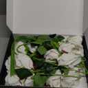 Mocoosy 12 PCS White Rose Artificial Flowers, Fake Roses with Long Stem Realistic Silk Rose Bouquets Wedding Centerpiece Decorations Faux Floral Arrangement Bridal Shower Party Home Office Table Decor