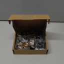 JQK Closet Door Ball Catch Hardware, Stainless Steel Catch Adjustable with Strike Plate, Black Finish, 8 Pack