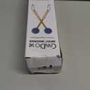 CanDo Percussion Massagers 2 Pack Manual Ball Massage, Flexible Stick Massage Tools for Sore Muscles, Back, Shoulders, Neck, Legs, and Total Body with Comfort Grip Wood Handles, Blue