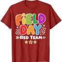 Field Day Red Team Kids Boys Girls Teacher Field Day Games T-Shirt