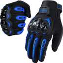 Motorcycle Gloves for Men and Women Touchscreen Guantes Para Motocicleta Hombre for Powersports BMX ATV MTB Motocross Scooter Dirt Bike Riding Gloves Motorcycle Mens Helmets Accessories(L, Blue)