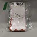 PurpleEssences Rust Scalloped Embroidery Cloth Napkins Christmas Holiday Winter Table Decor 100% Cotton Set of 4-18 x 18 inch - White - Edges - Rust