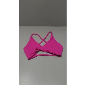 SUUKSESS Women 2 Piece Open Back Strappy Sports Bra Pack Twist V Neck Workout Crops (Small, #2 Hot Pink & Black)