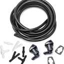 Front Windshield Washer Nozzles Kit for 05-16 Jeep Grand Cherokee 05-13 Chevy Malibu 05-10 Pontiac G6 07-10 Saturn Aura 55372143AB 55079049AA Wiper Spray Washer Jet with 3M Fluid Hose & 6 Connectors