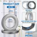 80 PCS Curtain Grommet 1-9/16 Curtain Eyelet Ring Inner Diameter 40mm Inner Matte Silver Plastic Ring Can Make Curtains Grommet A Bit Quieter On The Rod for Window Shower Curtains, Living Room