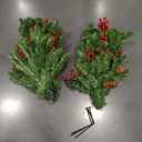 Christmas Tree 36 inch Prelit 2 Set Pathway Porch Christmas Trees Pre-Light LED Battery Operated Outdoor Xmas Decor for Entrance Driveway, Yard, Garden