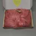 Pink Wig for Women, Pink Wavy Wig Middle Part 26 Inch Light Pink Wigs Natural Looking Heat Resistant Synthetic Wigs for Daily Party Use