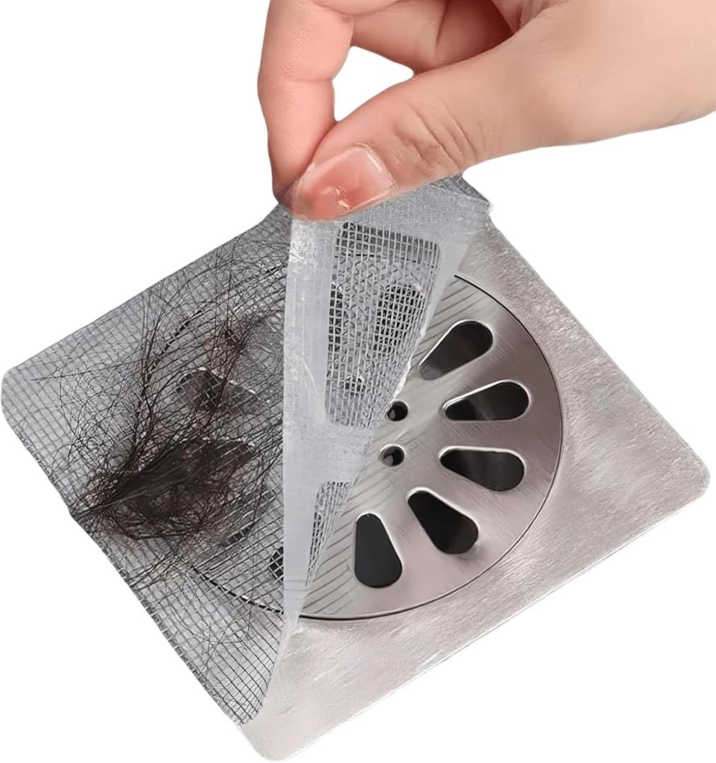 Set of 20 Hair Collectors, Shower Drainage Stickers, Drainage Covers, Drainage nets, Filters, Floor Drain Stickers (20 Pieces)