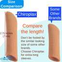 Chiroplax Toe Caps Sleeves Cushions Protectors Tubes Fabric & Gel Lining Finger Toe Separator for Bunion, Hammer Toe, Callus, Corn, Blister (X-Large, 5 Pack)