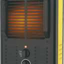 Comfort Zone 1500W Milkhouse Style Electric Utility Heater Portable Workshop & Garage Space Heater with Adjustable Thermostat, 2 Heat Settings & Fan All-Metal Heavy-Duty Design Yellow/Black