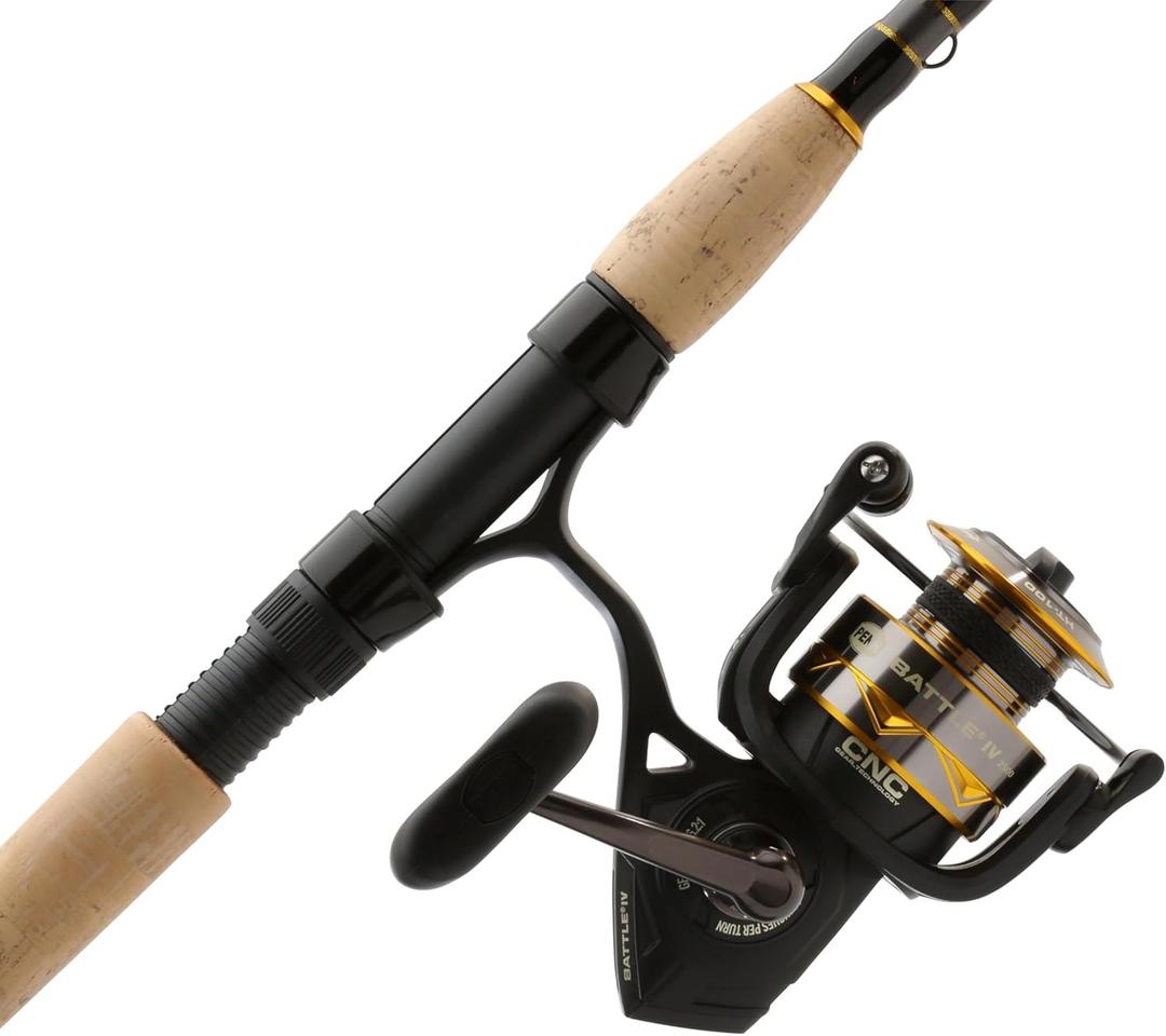 Penn Battle IV Spinning Reel and Fishing Rod Combo (2500 Size Reel - 7' - Medium Light - 1pc)
