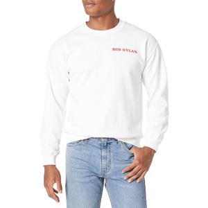 Bob Dylan Unisex-Adult Bob Dylan Hwy 61 Crew Sweat (XX-Large, White)