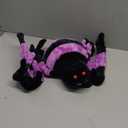 Halloween Decorations 5ft Giant Light Up Spider, 60inch Scary Spider with 56 LED Light, Timer, Creepy Spooky Decor, Glowing Eyes, Haunted Horror Prop for Spiderweb, Indoor, Outdoor, Yard (Purple)