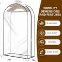 Upgraded Thickened Clear Garment Bags for Hanging Clothes 4 Packs (40 & 50 inch), 10 Gusseted Clothes Hanging Storage Bags for Closet, Shirts, Coats, Dresses