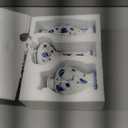 LoveCat Chinese Ceramic Vase Set - Small Blue and White Porcelain Vases, Fambe Glaze Porcelain Vases Set of 3, Classic Ceramic Flower Vases for Home Table,Bookshelf, Cupboard Dcor