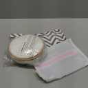 Organic Nursing Pads - 14 Washable Viscose Derived from Bamboo Breastfeeding Pads, Wash Bag, Reusable Breast Pads for Breastfeeding, Nipple Pads for Breastfeeding Essentials (Neutrals, XL 5.5")