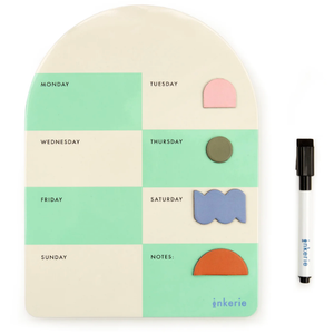 Inkerie Magnetic Dry Erase Weekly Memo Board