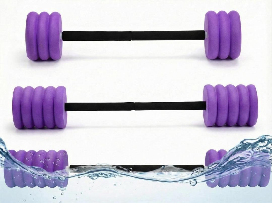 Soulchen 3 Pcs Long Aquatic Exercise Dumbbells Swim Barbells 25'' 29'' 33'' Foam Water Weight Dumbbell Pool Barbells with High Density EVA Foam for Swim Water Aerobics Fitness Loss(Purple)