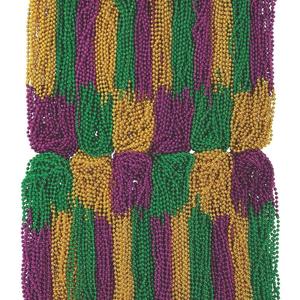 Fun Express Mardi Gras Beads Bulk 1000 Pack - Premium Purple Gold Green Bead Necklaces for Carnival Decorations, Parade Throws & Party Favors | Professional Grade Plastic Beaded Necklaces for Adults, Small