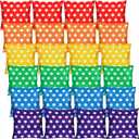 Shappy 24 Pcs Bean Bags for Tossing Cornhole Game 6" x 6" Corn Hole Bean Bags Tossing Game for Family Party Throwing(Mixed Colors,Star)