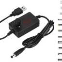 USB Voltage Booster Cable,DC5V USB to DC5-12.5V Universal Voltage Step Up Converter Cable,Adjustable Volt Regulator LCD display for below 8Watts Home Appliances