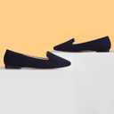 MUSSHOE Flats for Women Pointed Toe: Buttery Soft Suede Comfort Dress Shoes with Arch Support - Lightweight Slip On Ballet Flats for All Day Office Work,Walking & Casual Wear (6)