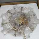 6-Light Gold Chandelier,Farmhouse Chandeliers for Dining Room Light Fixture, 6-Light D17"