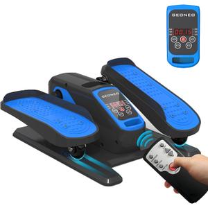 Under Desk Elliptical Machine, Electric Elliptical Exerciser for Senior, Quiet & Small Electric Seated Pedal Exerciser for Home with Display Monitor, Remote Control & 12 Adjustable Speeds, Blue-Pro