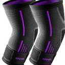 APOYO Elbow Brace for Tendonitis and Tennis Elbow, Elbow Compression Sleeve, Elbow Brace for Women and Men w/ Adjustable Strap for Tennis Elbow Relief, Weightlifting, Arthritis, Workouts, Reduce Joint Pain During Fitness Activity (Purple (Pair), Medium) (Black, M)