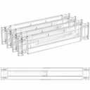 Yieach 4 Pack 3.2 Inch Shallow Acrylic Drawer Dividers for Clothes,Expandable Deep Dresser Dividers From 15 to 21'',Adjustable Drawer Separators for Dresser,Nursery and Baby Clothing,Sock,Underwear