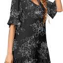 Aoulaydo Womens Swimsuit Coverups Sexy V Neck Bathing Suit Cover Ups Casual Loose Cover Up for Swimwear (Small, Pat2)