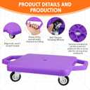 Deekin 12 Pcs Scooter Boards with Handles Bulk Plastic Floor Sitting Scooter for Kids Children Gym Indoor Outdoor Activities Play and Daycare Supplies (Colorful)