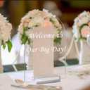 10 Pack 5x7 Inch Clear Arch Acrylic Sign with Stands, Clear Blank Sheets Table Signs with Holder, Arched Round Top Acrylic Sheet, DIY for Wedding Table Number Menu Sign Bar List