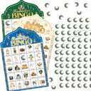 Fancy Land Ramadan Bingo Game for Kids Eid Mubarak Bingo Cards for Muslim Party Favors Family Classroom Activities Supplies 24 Players