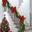 6FT Christmas Garland Set of 2  Lifelike Norfolk Pine Garland for Holiday Decor, Perfect for Mantels, Staircases, Doorways, Indoor/Outdoor Decorations