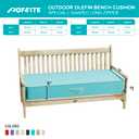 AOFEITE 5" Outdoor Bench Cushion with Handle, Water Fade Resistant Indoor