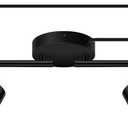 Plug in Track Lighting LED, Track Lighting Fixtures Ceiling, Black 4-Light Kitchen Light Kit, Plug in Wall Light with 14.8ft Power Cord, Rotatable Ceiling Spotlight for Bedroom(GU10 Socket, NO Bulb)