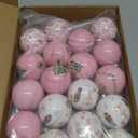 Chunful 18 Pcs Pink Bow Christmas Tree Ball Ornaments 2.4 Inch Pink Bow Shatterproof Nutcrackers Gingerbread Men Cane Pattern Hanging Decoration for Christmas Tree Decorations Coquette Party Supplies