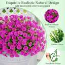 14 x Yastouay Artificial Flowers for Outdoors, 14 Bundles Fake Outdoor Flowers, UV Resistant Artificial Plants & Flowers for Decoration, Fuchsia Realistic Morning Glory for Outdoor Porch Garden Decoration