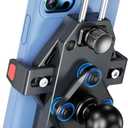 BRCOVAN 1'' Ball Aluminum Alloy Phone Mount Holder with Vibration Dampener, for Motorcycle ATV UTV Car Bike Boat Truck Scooter Fit for RAM Mounts B Size 1'' Ball Double Socket Arm, for 4.7-7.2'' Phone