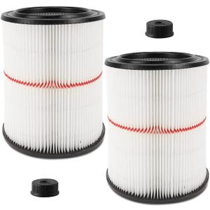 17816 Filter for Craftsman Shop Vac Air Filter, Replacement for Craftsman Wet Dry Vac Filter for Craftsman 9-17816 Vacuum Filter 5 6 8 12 16 Gallon and Larger Vacuum Cleaner 2 Pack (White)