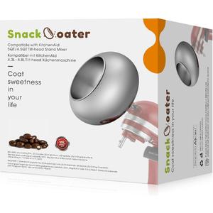 Aieve Snack Coater Compatible with KitchenAid Tilt-Head Stand Mixer for Making Chocolate Covered Almonds, Pistachio, Peanut, Freeze Dried Strawberry, Raisin, Macadamia Nuts and Blueberry