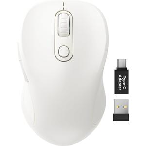 Trueque Wireless Mouse for Laptop, 2.4GHz Ergonomic Computer Mouse with Back & Forward Buttons, 3 Adjustable DPI Levels, 6 Buttons, Optical USB Cordless Mice for Windows PC (Pure White, 1 Pack)