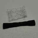 Natalie Mills Black Elastic Headband for Ladies with Austrian Crystal - Yoga Headband - Activewear & Yoga Hair Accessory for Women Interested in Fashionable Activewear Headbands