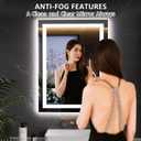 LOAAO 23.6"x31.5" LED Mirror for Bathroom, Lighted Bathroom Mirror with Lights, Anti-Fog, Dimmable, Memory Function, Clear Reflection