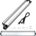 24W T5 UVB Reptile Light Fixture Combo Kit  10.0 UVB Fluorescent Tube for Bearded Dragons, Lizards & Tortoises  UVA UVB Reptile Light, 22" Terrarium Hood (UVB 10.0-Desert, 22INCH-24W)