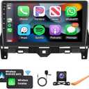 Android Car Stereo for Honda Accord 8th 2008 2009 2010 2011 2012 2013 Support Wireless Carplay/Android Auto with 10.1 Inch Touchscreen WiFi GPS Navigation BT USB FM/RDS Radio Receiver Backup Camera