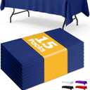 Niuara Navy Blue Plastic Table Cloth Rectangle Table 15 Pack, 54''108'' Tablecloth for Graduation Decorations Class of 2025, Table Cloth for Disposable Use, Table Cover for Holiday Party, Gathering