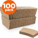 FMP Brands [100 Pack] Kraft Coffee Cup Sleeves Disposable for Hot Drinks, Durable Corrugated Cardboard Cup Sleeves for 12-24 oz Cups, Beverage Insulator and Hand Protection for Hot & Cold Drinks